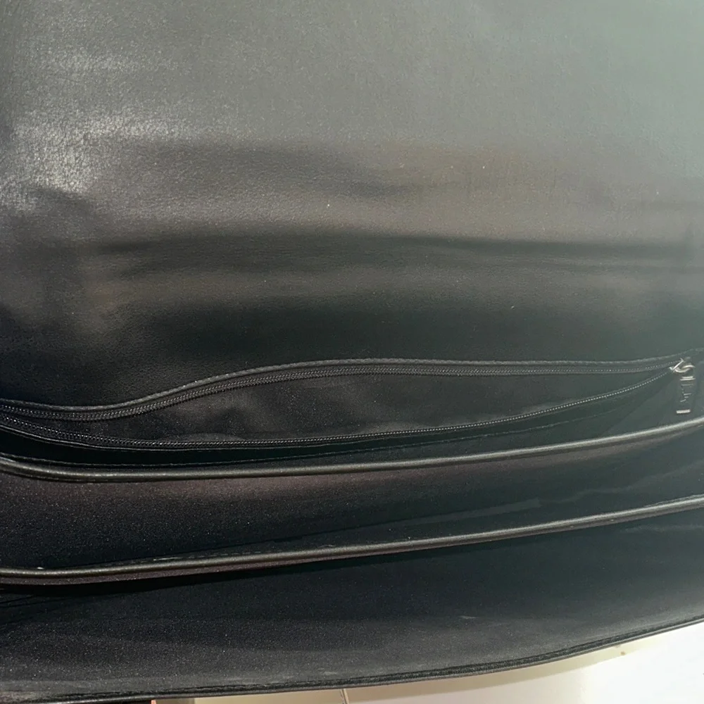 Elegant Black Leather Briefcase by Latico